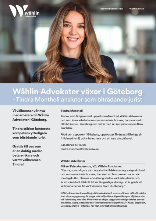 Tindra Montheli_Wåhlin Advokater